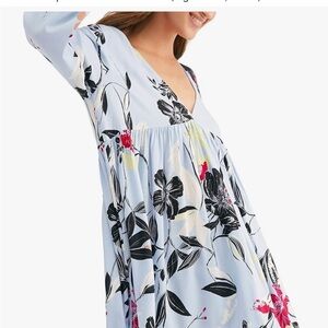 Free People Floral Tunic in Red, Yellow, and Black